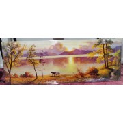 湖光（朝鲜油画，作者：安日，规格：113*46