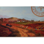 故乡的田（朝鲜油画，作者：马景烨，规格54*36