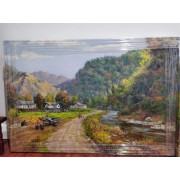 故乡的路（朝鲜油画，作者金炳顺，一级画家。规格73*52